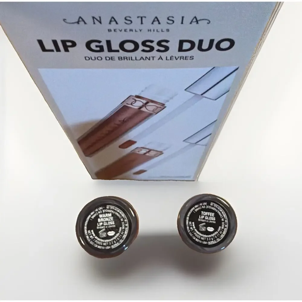 Anastasia Beverly Hills Lip Gloss Duo WARM BRONZE & TOFFEE Discontinued RARE NIB